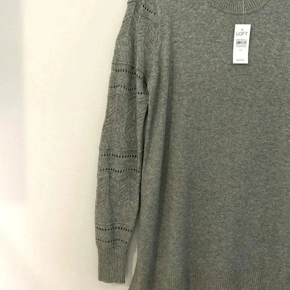 The Loft Women's Stitched Sleeve Sweater‎ Green Size XS - Picture 5 of 10